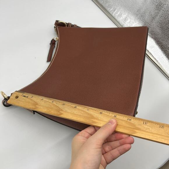 Dooney & Bourke Handbags Saffiano Leather Hobo Bags Amber Brown - Picture 9 of 15